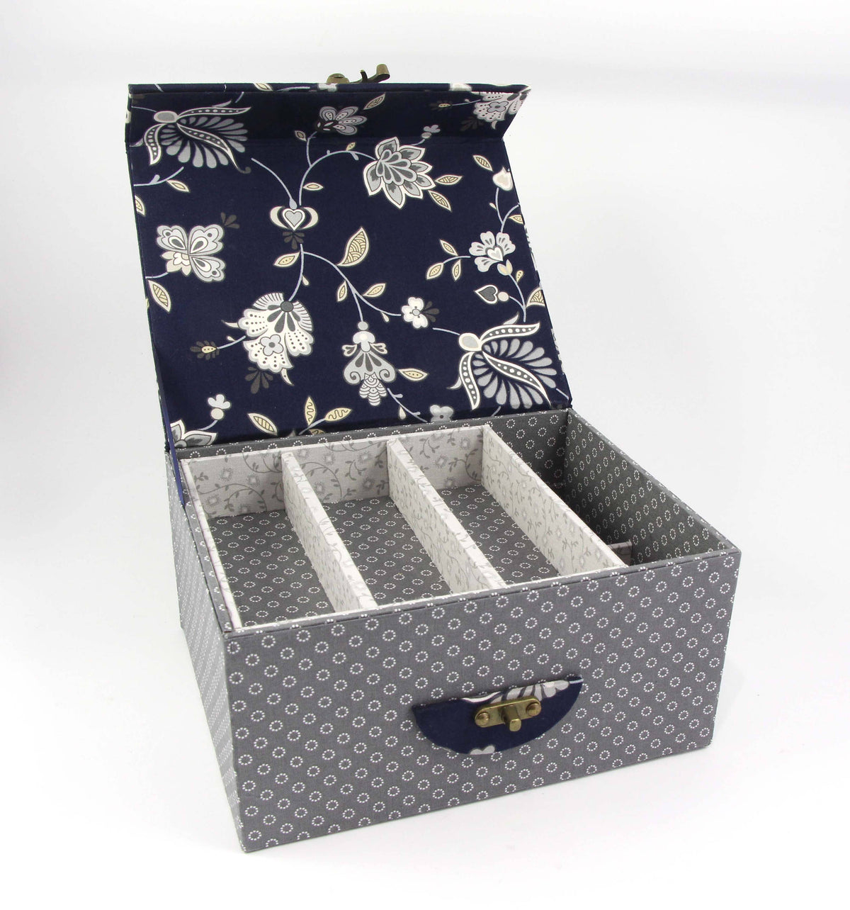 Fabric treasure chest DIY kit, cartonnage kit 154, exclusive book kit - Colorway Arts
