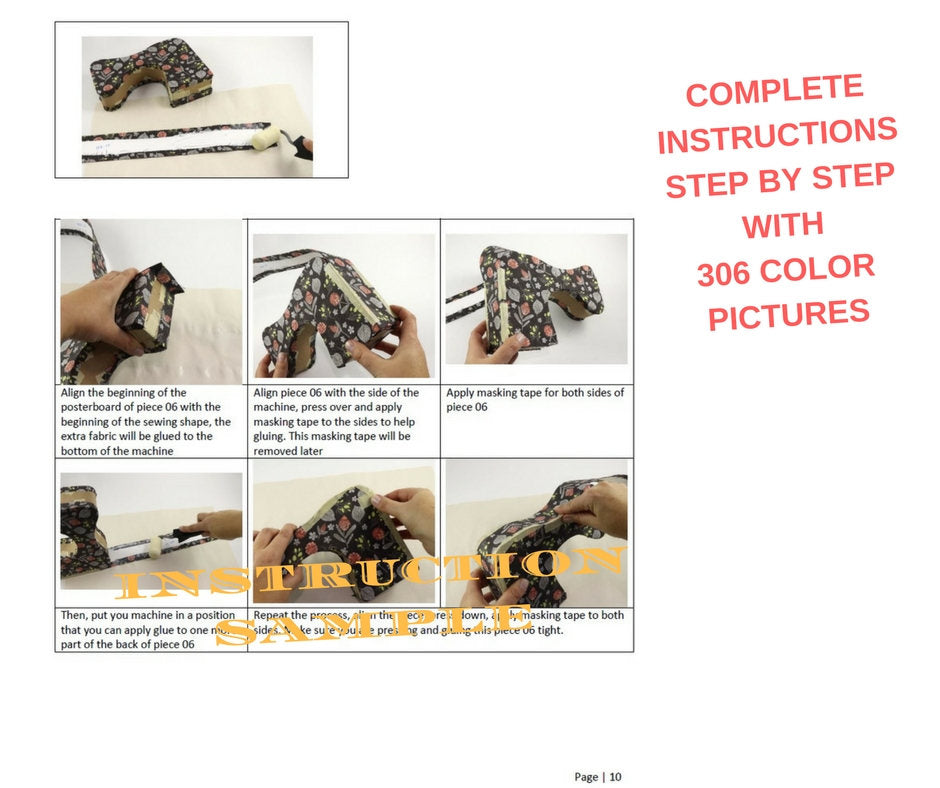 Fabric sewing machine DIY kit, cartonnage kit 150, diy fabric sewing machine with drawer, online instructions included - Colorway Arts