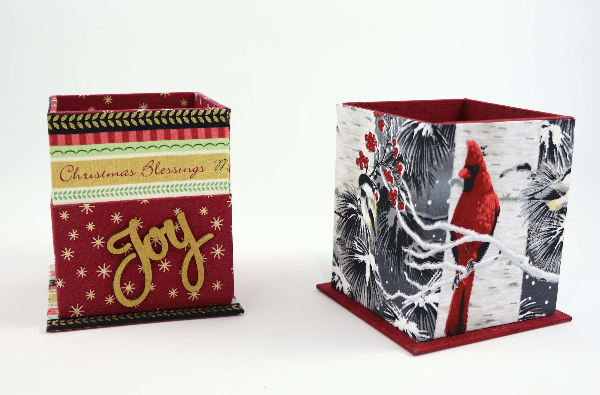 Fabric single box DIY kit, cartonnage kit 104, pack of 2, FREE online instructions - Colorway Arts