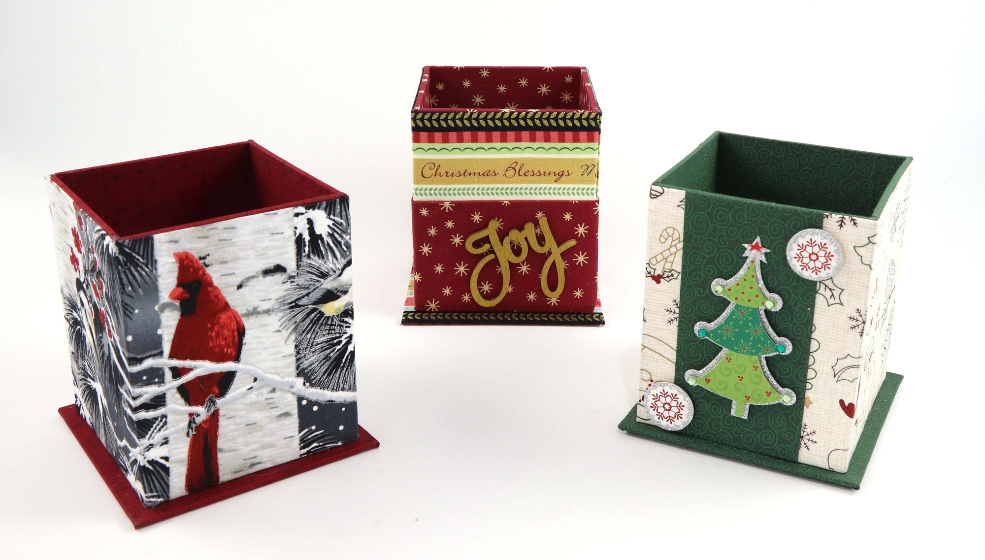 Fabric single box DIY kit, cartonnage kit 104, pack of 2, FREE online instructions - Colorway Arts