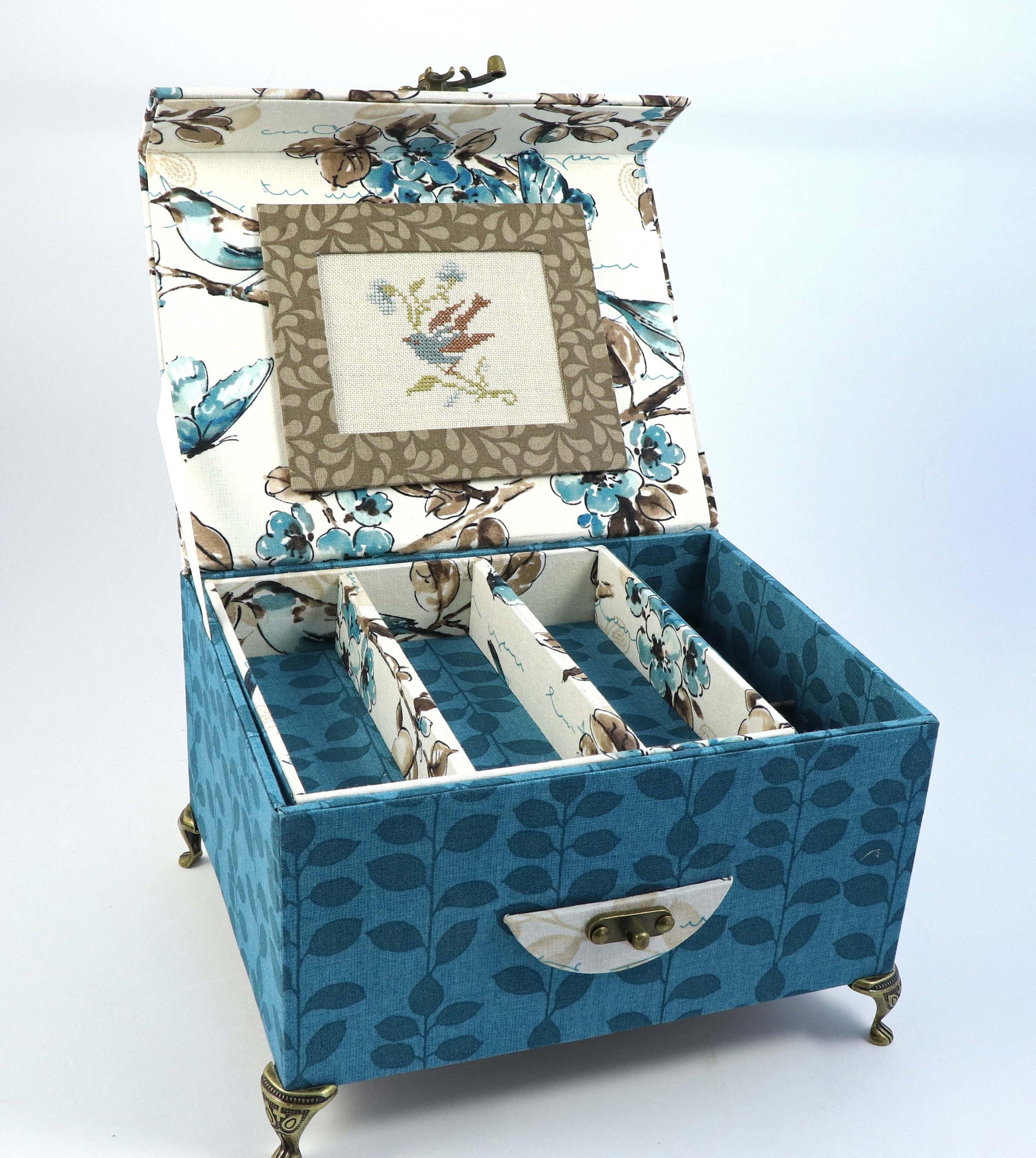 Fabric treasure chest DIY kit, cartonnage kit 154, exclusive book kit - Colorway Arts