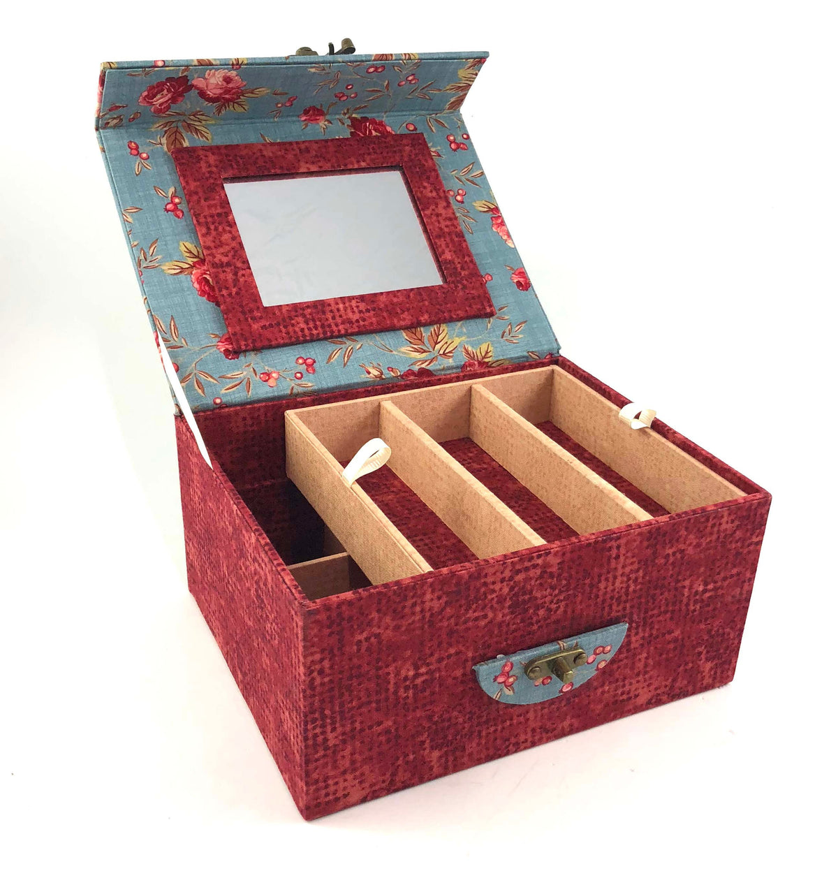 Fabric framed mirror DIY kit, fabric framed mirror, cartonnage kit 163, Online instructions included - Colorway Arts