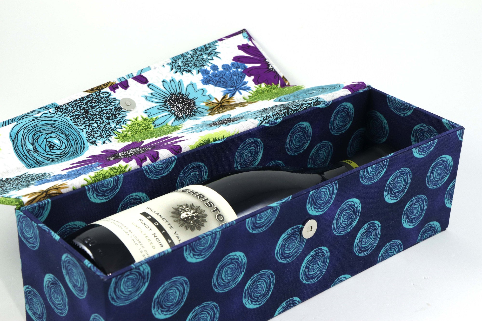 Fabric wine box DIY kit, cartonnage kit 165, online instructions included - Colorway Arts