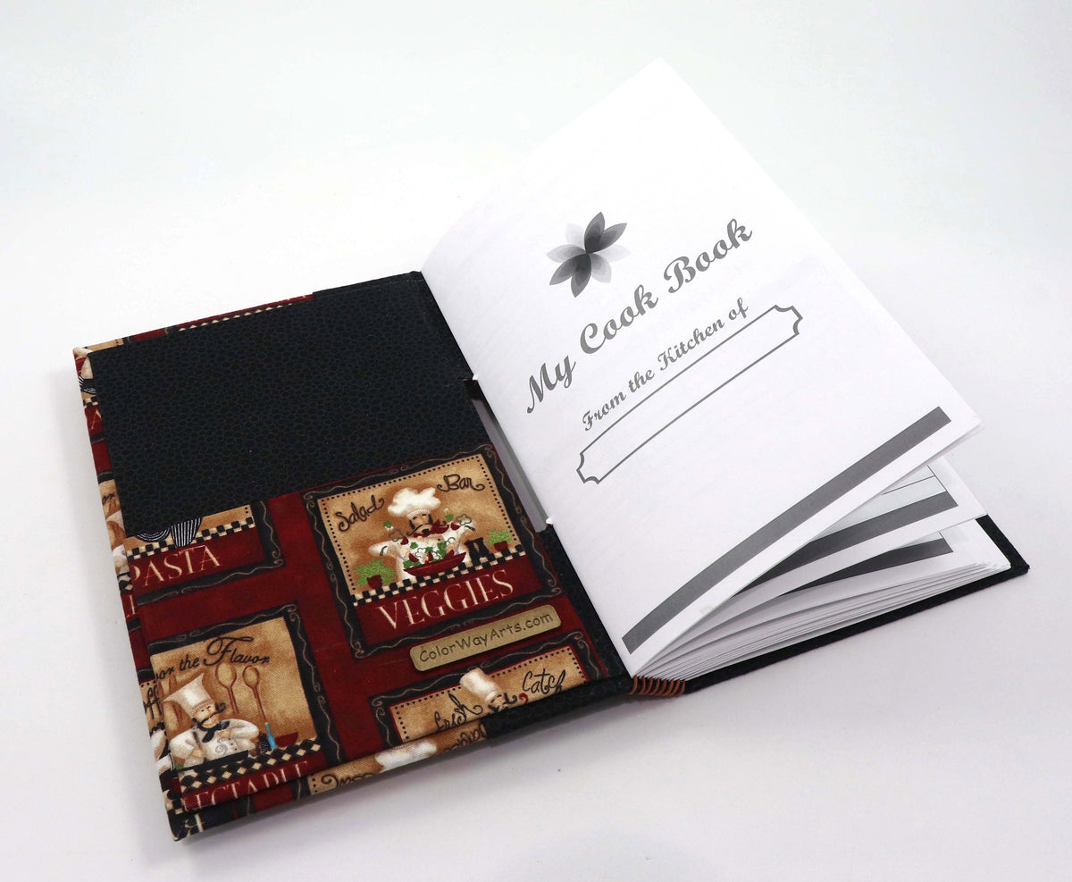 Printable recipe book for bookbinding, cook book printable, bookbinding printable - Colorway Arts