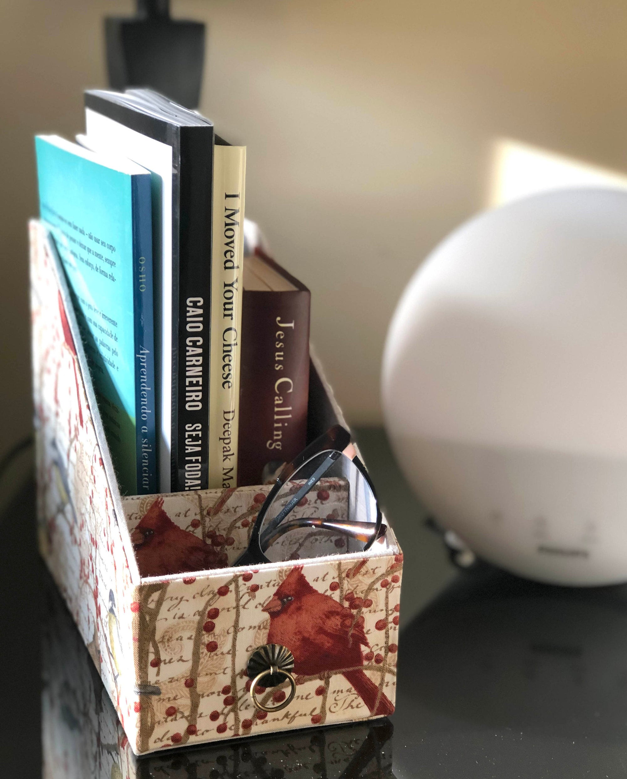 Fabric caddy organizer DIY kit, remote control caddy, fabric box kit, art supply organizer, cartonnage kit 170 - Colorway Arts