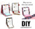 DIY fabric desk calendar, cartonnage kit 105,  free online instructions and printable calendar sheets - Colorway Arts