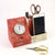 Desk clock organizer DIY kit, fabric box kit, cartonnage kit 175, Online instructions included - Colorway Arts