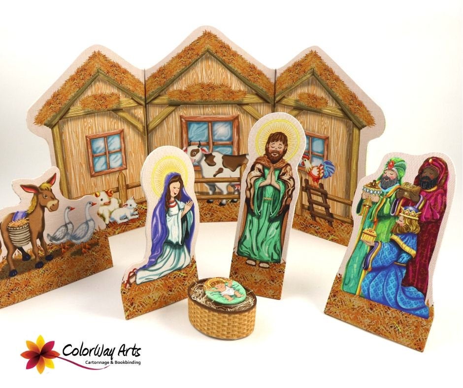 Fabric Nativity set DIY kit Colorway Arts
