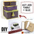 Fabric tea box DIY kit, cartonnage kit 108, online instructions included - Colorway Arts