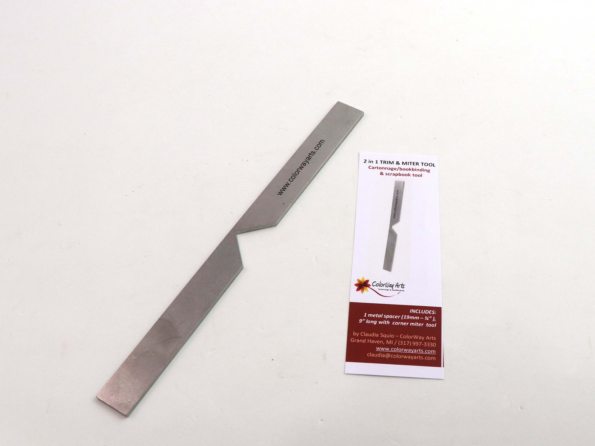 Metal  2 in 1 trim & miter  tool, corner miter tool long, metal miter and trim tool - Colorway Arts