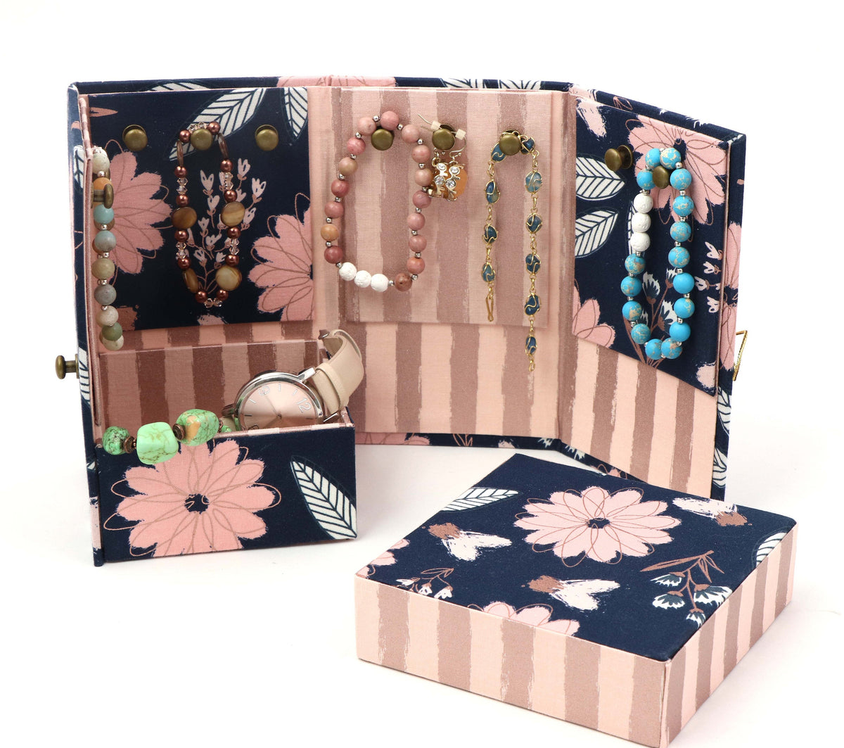 Members only,  Fabric Folding box DIY kit,  folding gift box, cartonnage kit 136 - Colorway Arts