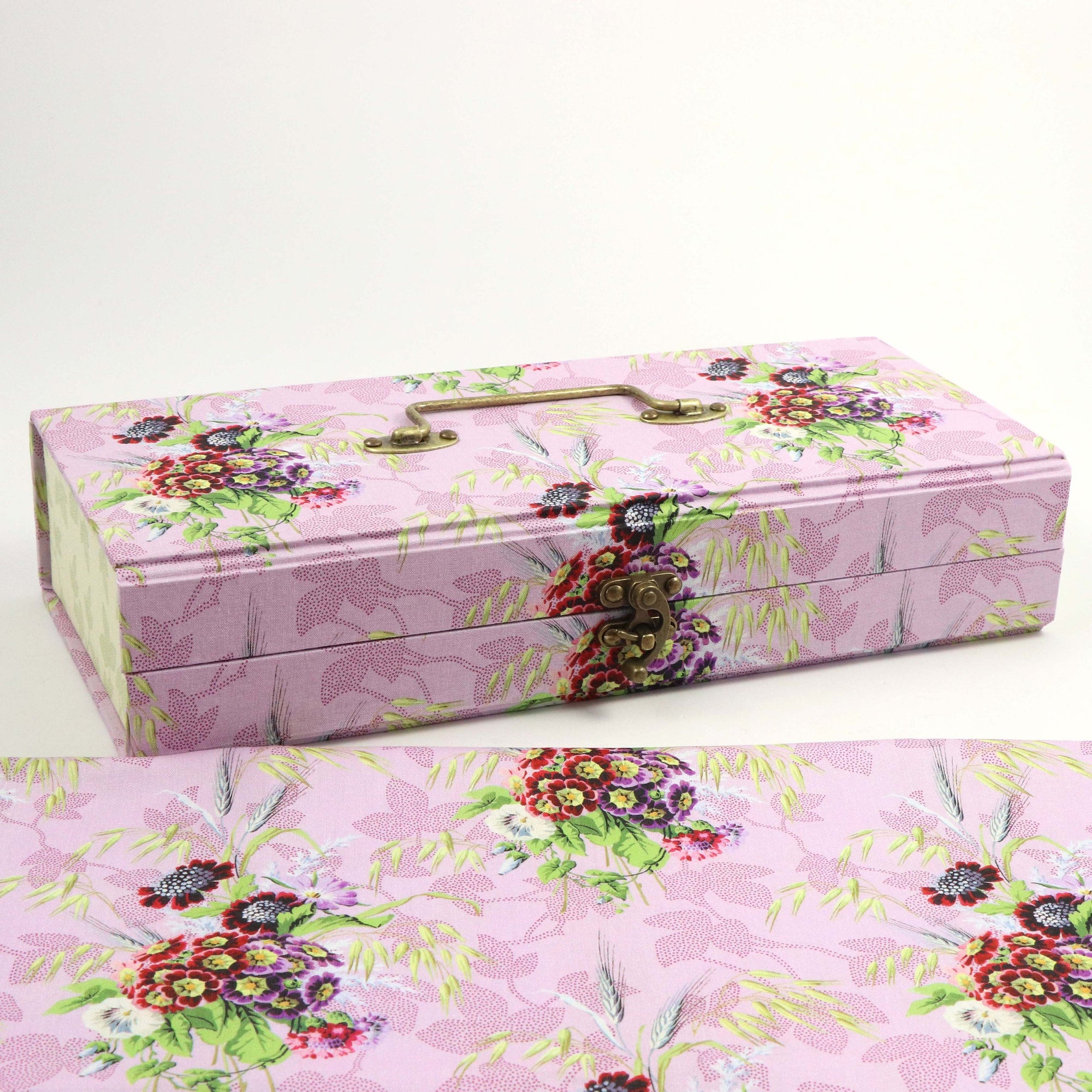 Fabric tool box DIY kit, cartonnage kit 138, online instructions inclu Colorway Arts
