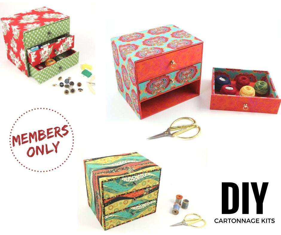 Members only, Chest of drawers DIY kit, cartonnage kit 188 - Colorway Arts