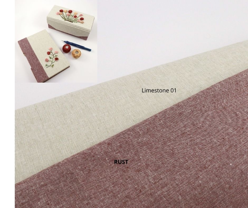 Essex Linen Fabric (Rust) - Colorway Arts