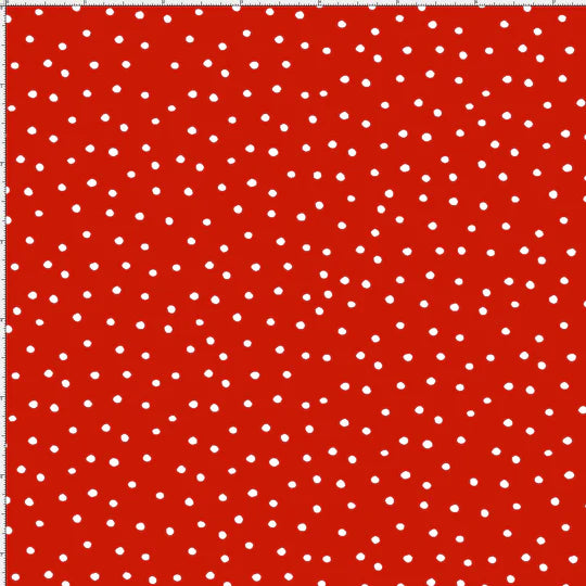 Fabric - Dinky Dots Red / White by Loralie Designs - Half Yard