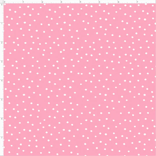 Fabric - Dinky dots pink / white by Loralie Designs - Half yard