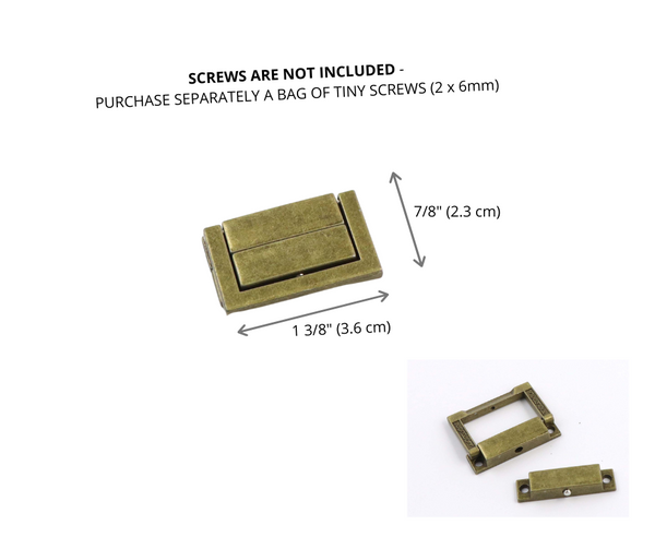 Small box lock buckle, box clasp, HD44 - Colorway Arts
