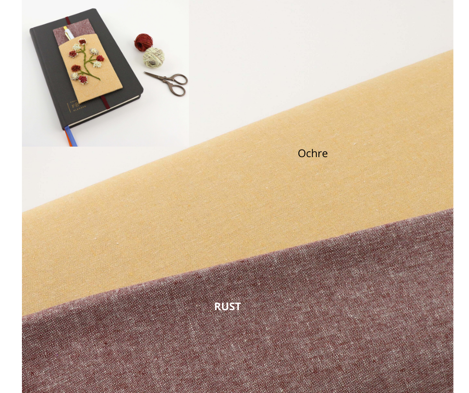 Essex Linen Fabric (Rust) - Colorway Arts