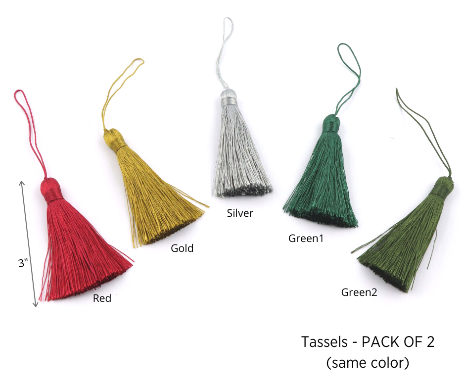 Tassel - big thick tassel - 3&quot; - pack of 2